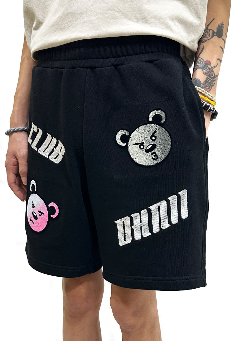 EMBROIDERED GRADIENT TUFTING 2 BEAR HEAD PANTS (BLACKPINK)