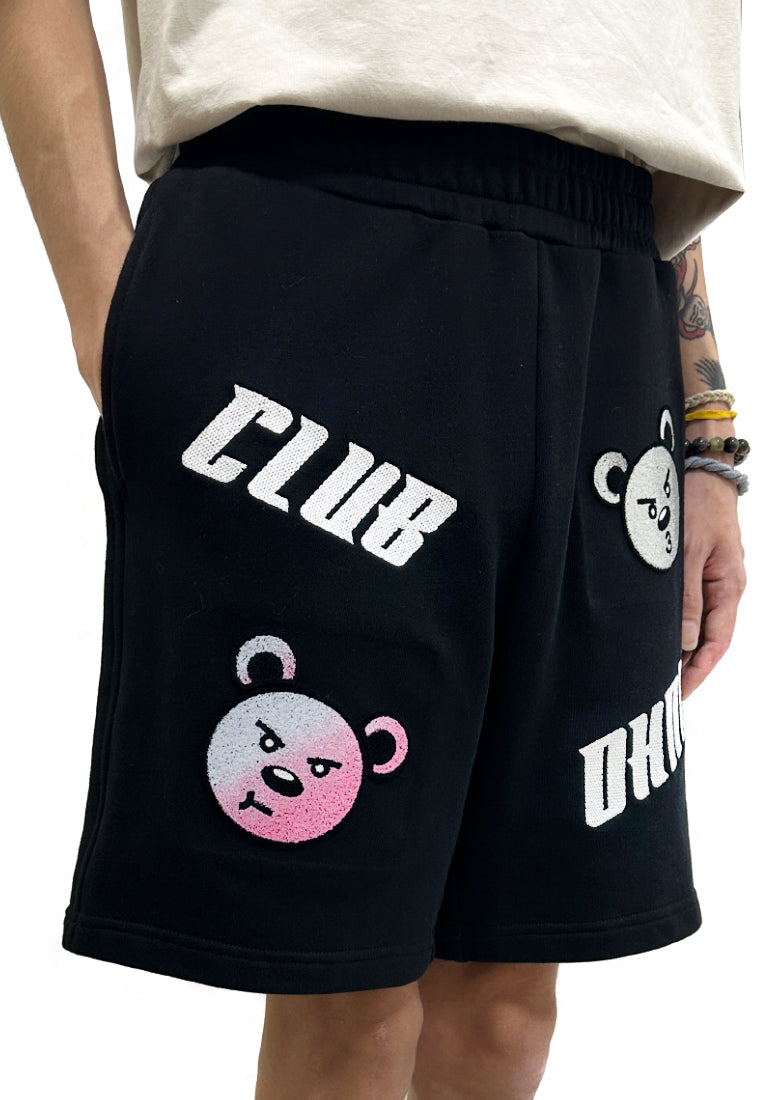 EMBROIDERED GRADIENT TUFTING 2 BEAR HEAD PANTS (BLACKPINK)