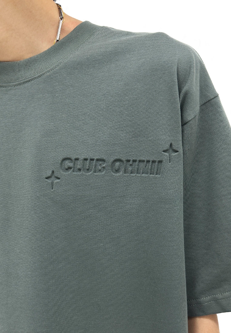 OVERSIZED 3D STANDING BEAR CLUB OHNII (OLIVE) COTTON JERSEY TSHIRT