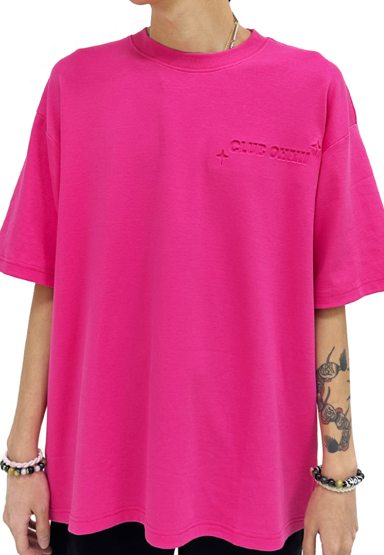 OVERSIZED 3D STANDING BEAR CLUB OHNII (HOT PINK) COTTON JERSEY TSHIRT