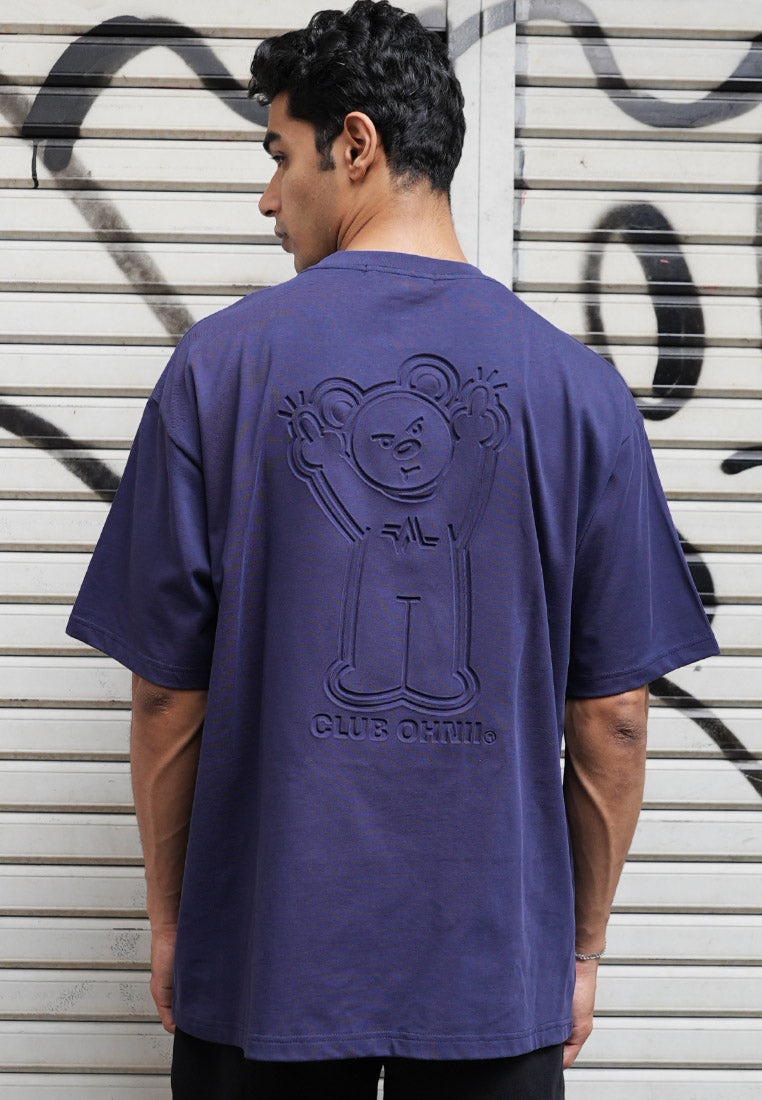 OVERSIZED 3D MF HAUGHTY BEAR (BLUE) COTTON JERSEY TSHIRT