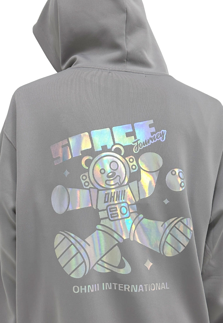 LASER REFLECTIVE SPACE JOURNEY BEAR JACKET (GREY)