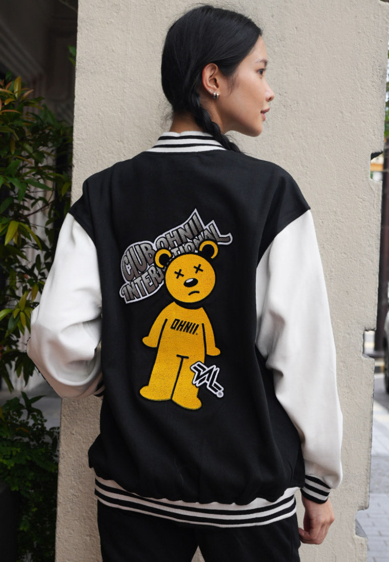 EMBROIDERED CLUB OHNII INTERNATIONAL BASEBALL JACKET