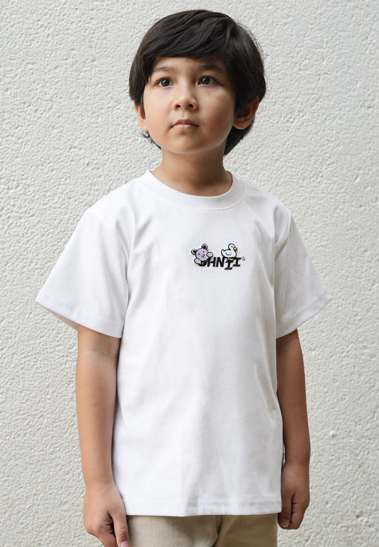 KIDS: DUCK DUCK HAUGHTY BEAR (WHITE) KIDS TEE