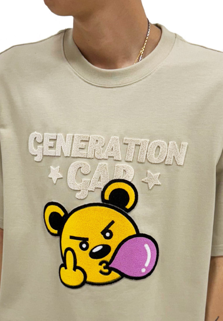 OVERSIZED GENERATION GAP BEAR (AVOCADO) COTTON JERSEY TSHIRT