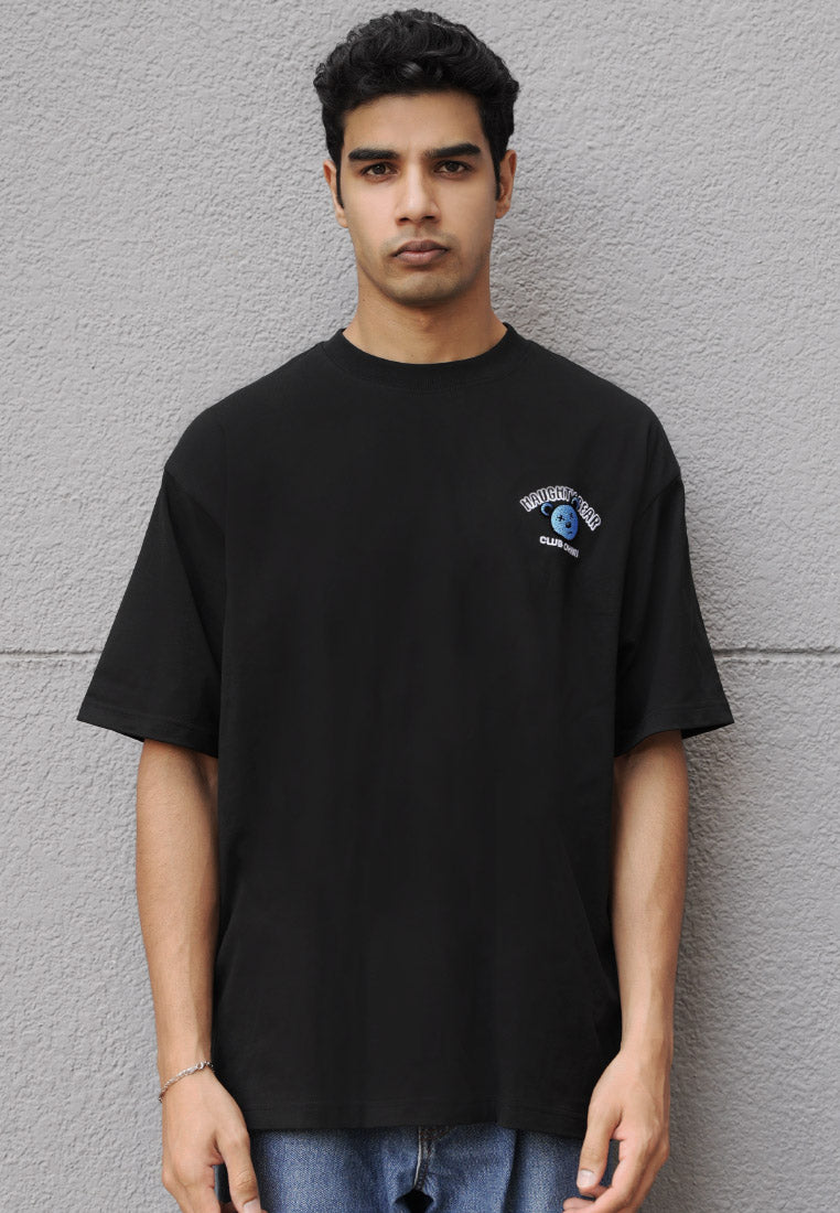 OVERSIZED GRADIENT TUFTING BEAR COTTON JERSEY TSHIRT