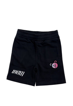 KIDS: GRADIENT BEAR HEAD PANTS (BLACK)