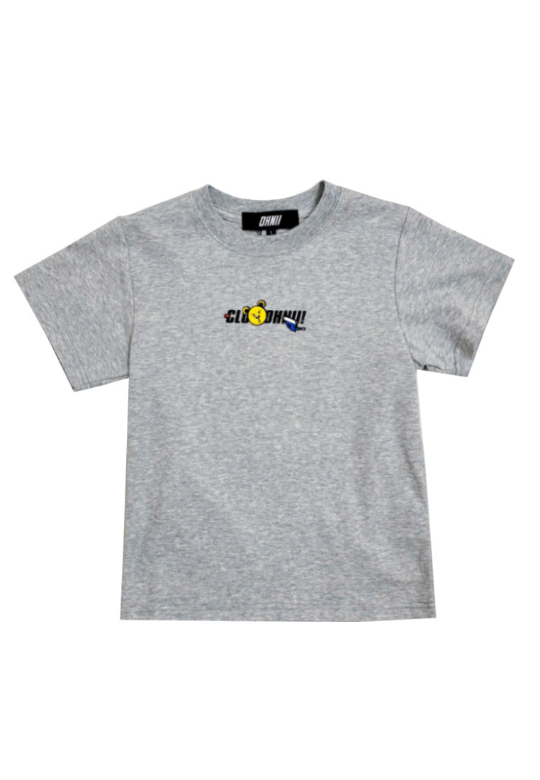 KIDS: STOP WAR BEAR (GREY) JERSEY TSHIRT