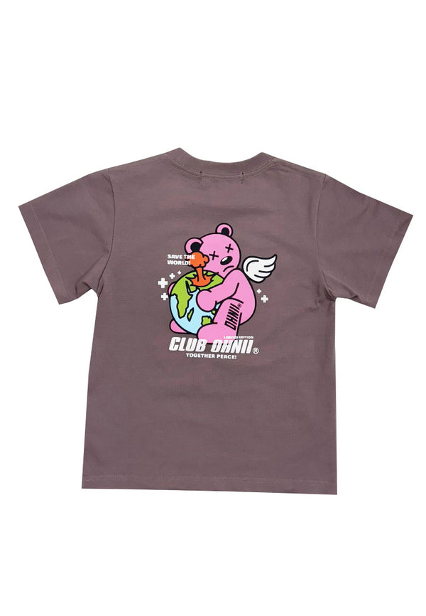 KIDS: EARTH SAVING BEAR (PURPLE) JERSEY TSHIRT