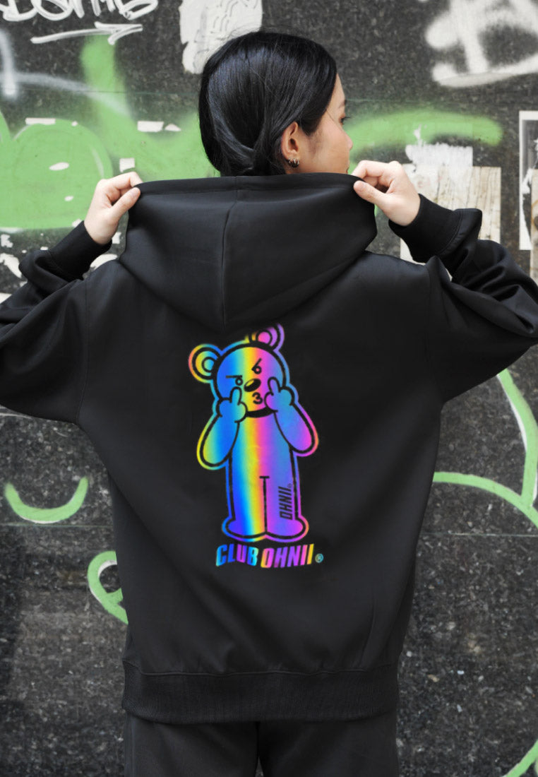 RAINBOW MF HAUGHTY BEAR HOODIE