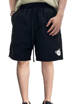 EMBROIDERED BEAR CARGO (BLACK) PANTS