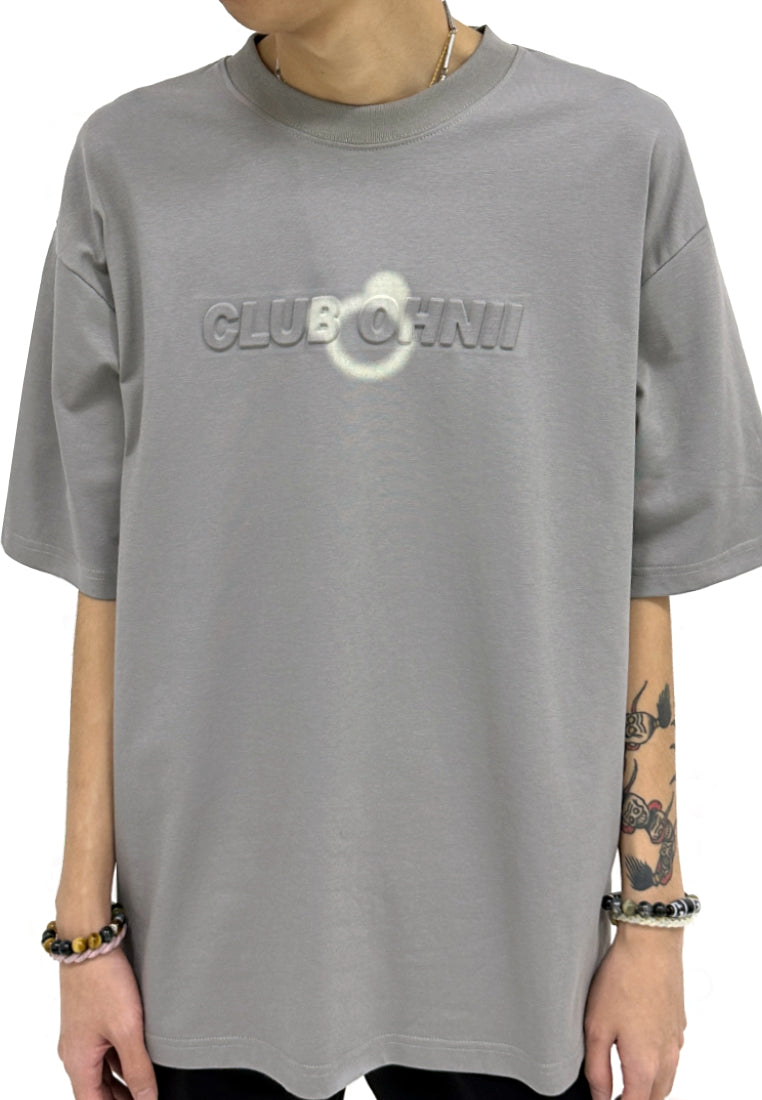 OVERSIZED 3D REPETITION (GREY) BEAR COTTON JERSEY TSHIRT