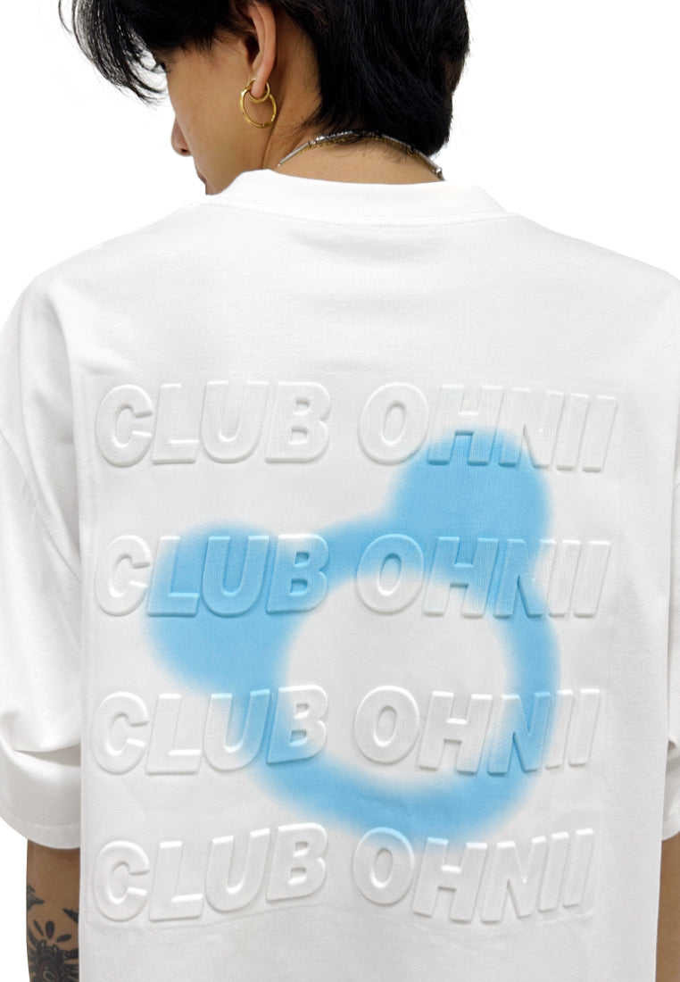 OVERSIZED 3D REPETITION (WHITE) BEAR COTTON JERSEY TSHIRT