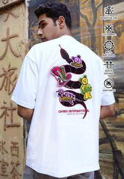 CNY EXCLUSIVE: CNY DIY SNAKE HAUGHTY BEAR (WHITE) COTTON JERSEY TSHIRT