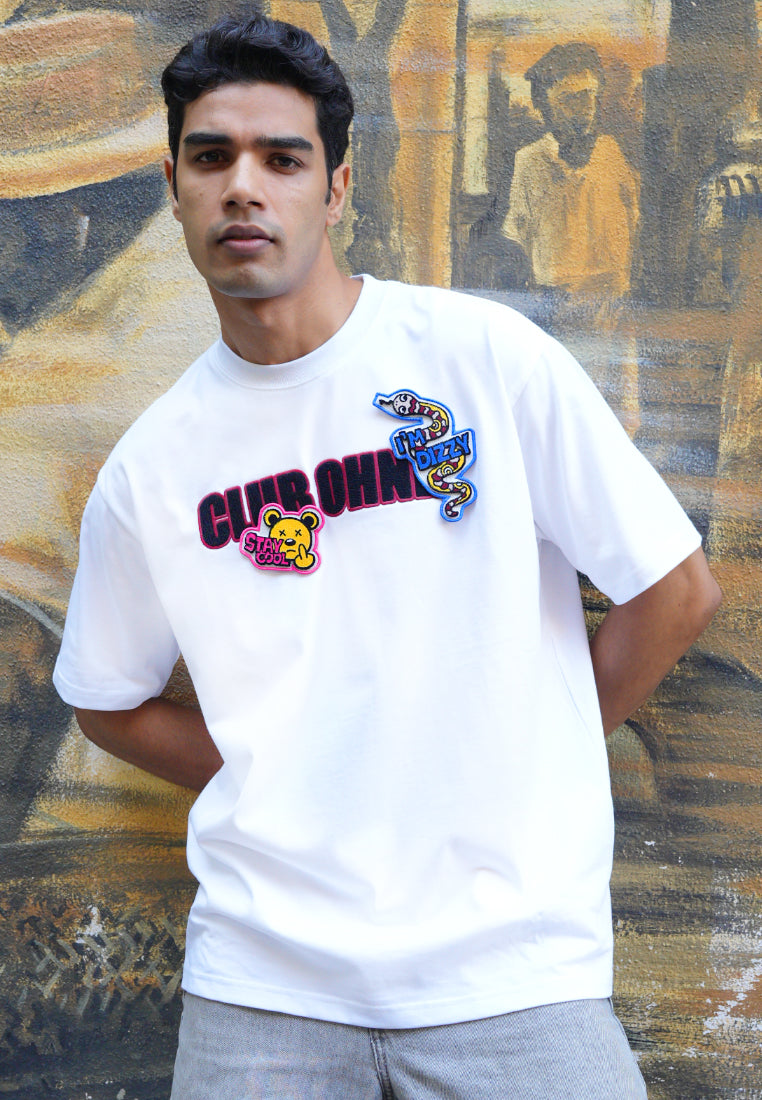 CNY EXCLUSIVE: CNY DIY SNAKE HAUGHTY BEAR (WHITE) COTTON JERSEY TSHIRT