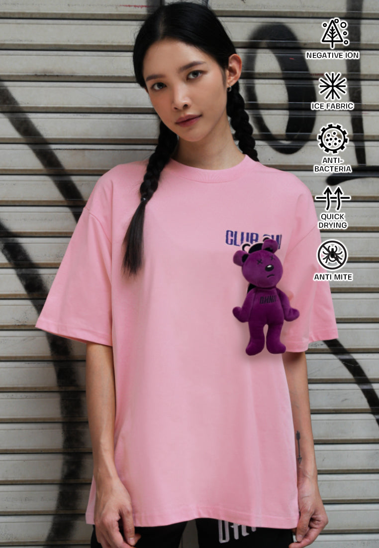 OVERSIZED HAUGHTY BEAR TOY (PINK) COTTON JERSEY TSHIRT