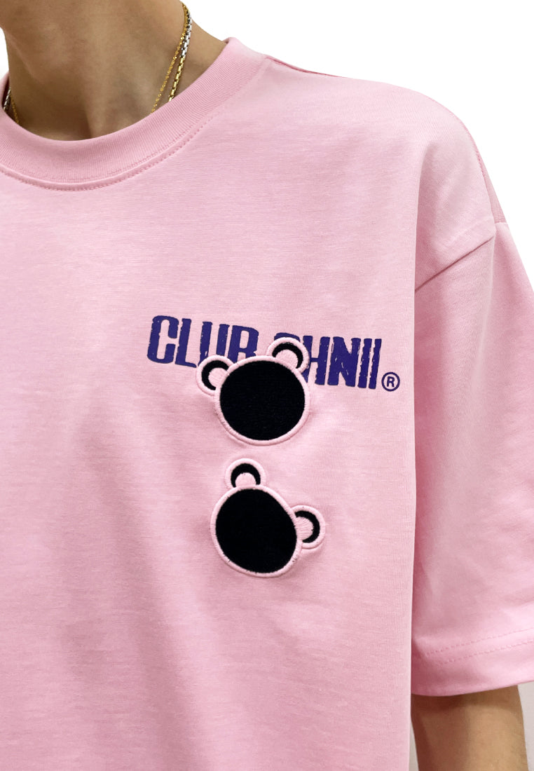 OVERSIZED HAUGHTY BEAR TOY (PINK) COTTON JERSEY TSHIRT