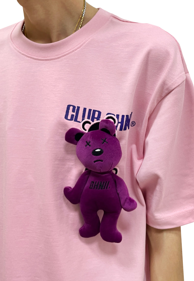 OVERSIZED HAUGHTY BEAR TOY (PINK) COTTON JERSEY TSHIRT