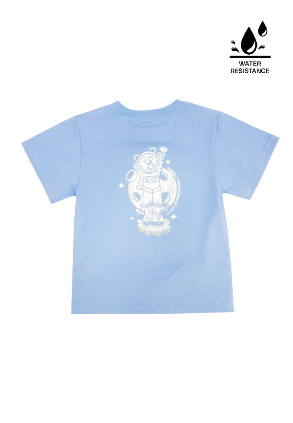 KIDS: WATER RESISTANCE SPACE BEAR (BABY BLUE) COTTON JERSEY TSHIRT